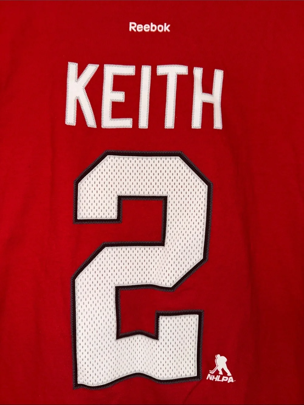 Reebok NHL Chicago Blackhawks Duncan Keith #2 Jersey Tee Women’s Size XL 🔥 G16